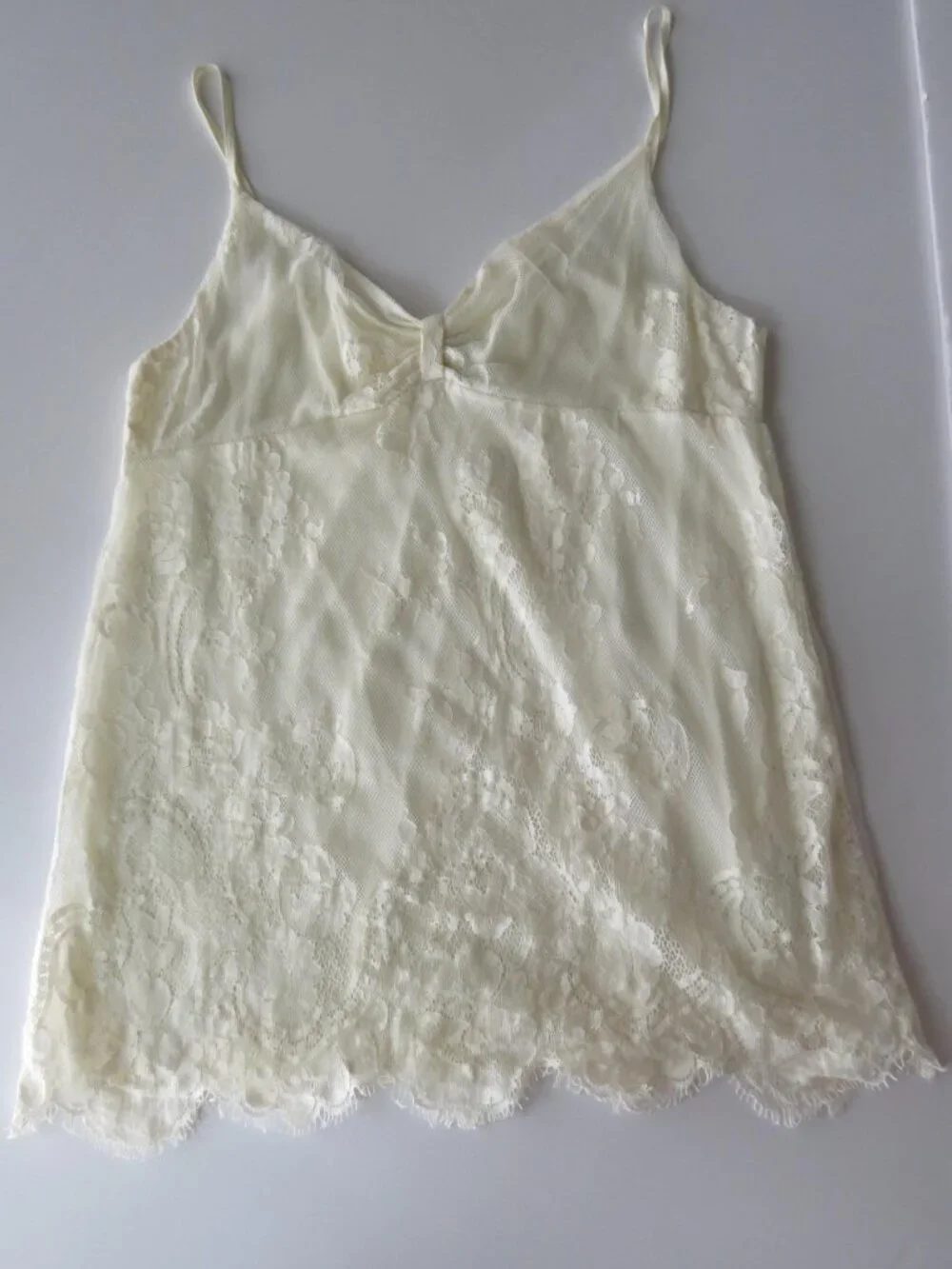 Vintage Italian Cream Lace United Colors of Benetton Camisole, Made in Italy, 20